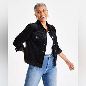 Macy's Style & Co Corduroy Classic Long-Sleeve Jacket